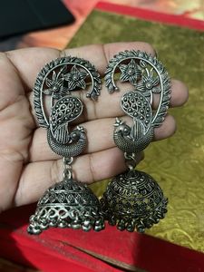 Antique Peacock Jhumka Earrings