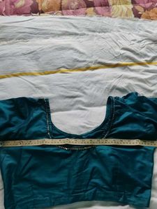 light blue  Sareewith stitched blouse
