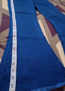 Blue bootcut jeans