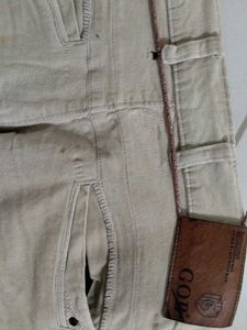 Men's Beige Casual Pants