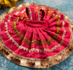 Beautiful Red &amp; Gold laddu Gopal Dress