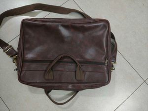 Classic Brown Leather Briefcase