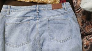 ripped wide leg Jeans women