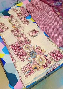 Daily wear cotton printed 3 pc suit