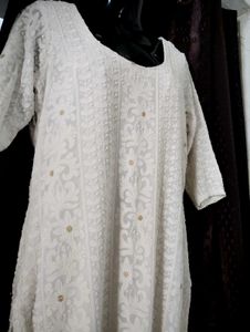Pure Lakhnawi Chicken Kurta, Inner Attached