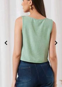 Shein Sleeveless Front Tie Up Top