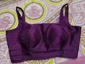 Purple Readymade Saree Blouse