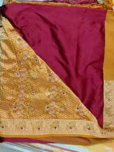 maroon/burgundy red festive saree!