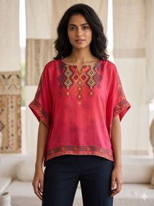 Vibrant Ethnic Kaftan Top