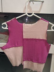 Colorblock Ribbed Knit Tank Top