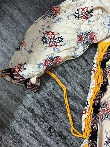Double Layered Yellow White Kurta