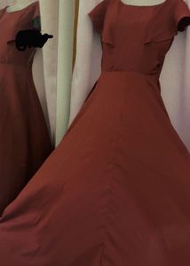 Elegant wine flared Dress