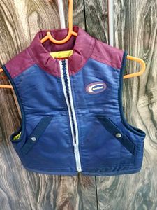 Kids' Padded Vest - Blue &amp; Burgundy