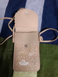 Cute Cartoon Sling Bag with Pom Po