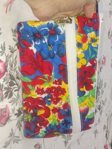 Vibrant Floral Clutch Pouch