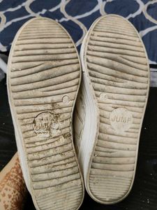 White Casual Loafer Shoes