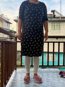 Black Printed Kurta
