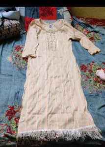 Striped Kurta with Embellishments