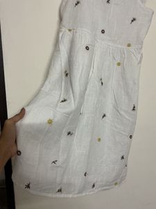 White Embroidered Summer Dress
