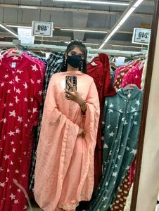 Elegant Peach Kurta Set with Dupatta