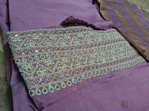 Stitched suit silk