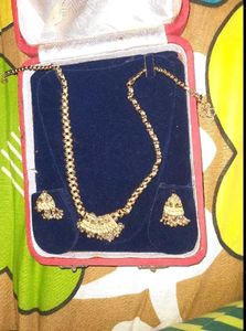 Elegant Gold Necklace & Earring Set