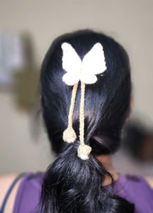 Handmade Crochet Butterfly Hair Clip
