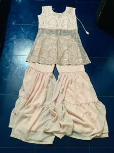 peach sharara set