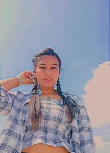 checkered crop top & shirt