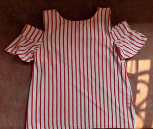 Striped Cold Shoulder Top