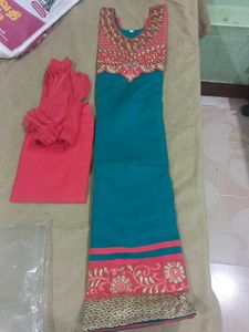 Beautiful Teal & Pink Kurta Set