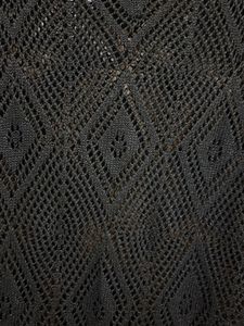 Black Crochet Knit Top