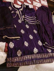 Elegant Purple Kurta Set with Dupatta