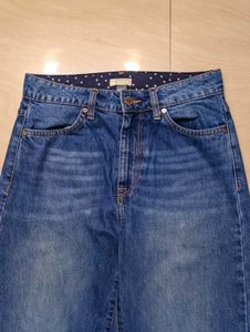 blue wash wide leg