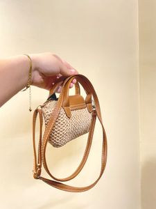 Chic Woven Crossbody Bag with Cute Charm