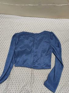 set of 2 blue coloured tops