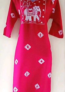 Stylish Tie-Dye Kurta with Sequins