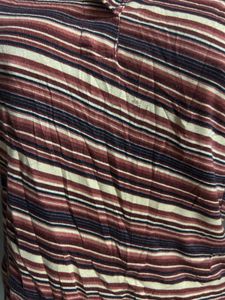 Retro Striped Collared Top