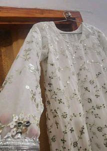 White Dress Sequence 2piece Dreas