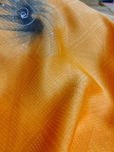 Beautiful Hand-Painted chiffon Saree