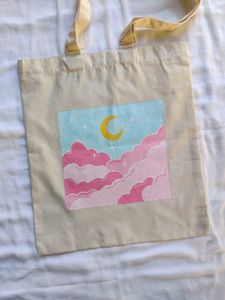 Cute Moon & Clouds Tote Bag🌜💖✨