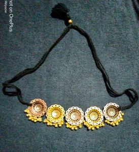 New oxidised golden choker