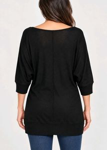Stylish Black Cowl Neck Top