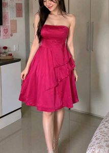 Stunning Strapless Pink Party Dress