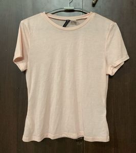 Pale Pink Crew Neck T-Shirt