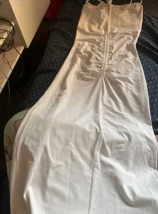white bodycon maxi dress