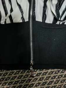 Zebra Print Hooded Jacket