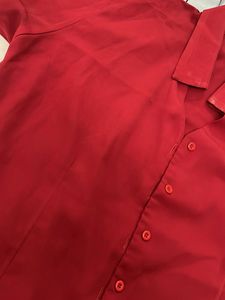 Classic Red Button-Up Shirt