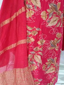 Hot Pink Banarasi Suit Set