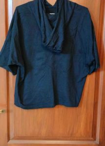 Max Boxy Crop Half Sleeve Shirt with Hood